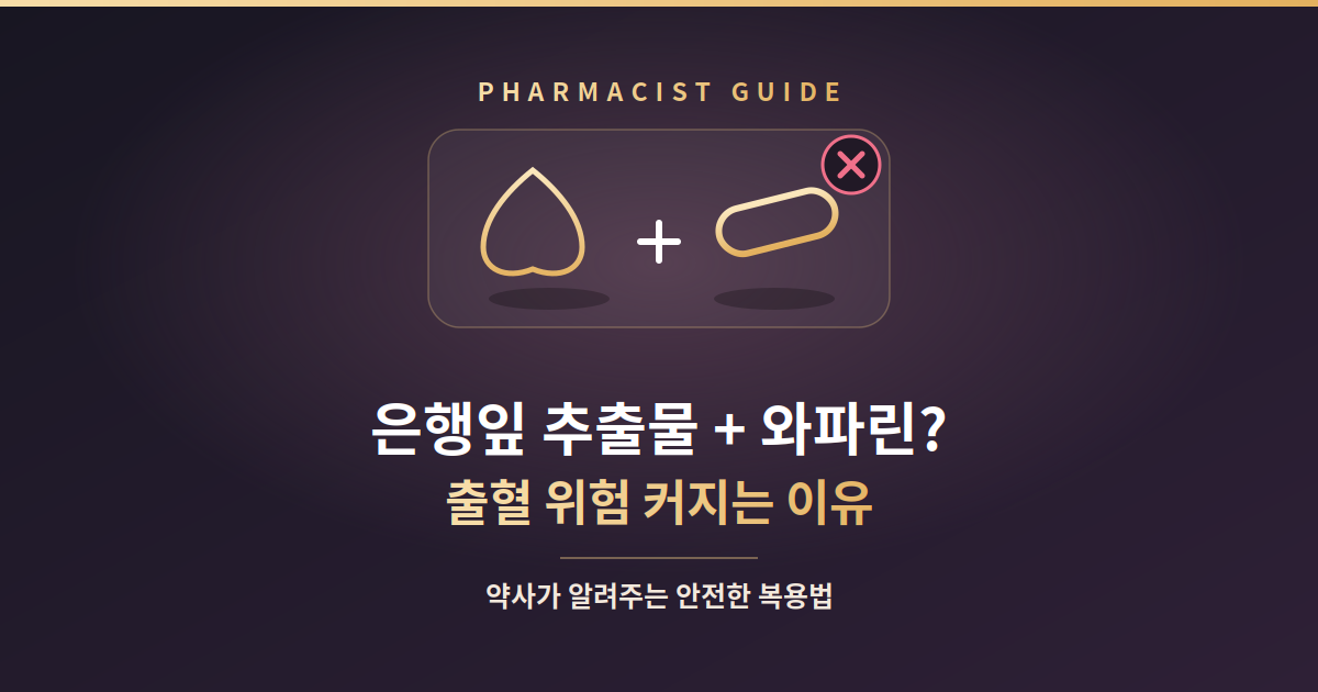 은행잎 추출물과 혈액응고제, 병용 시 위험한 이유 썸네일