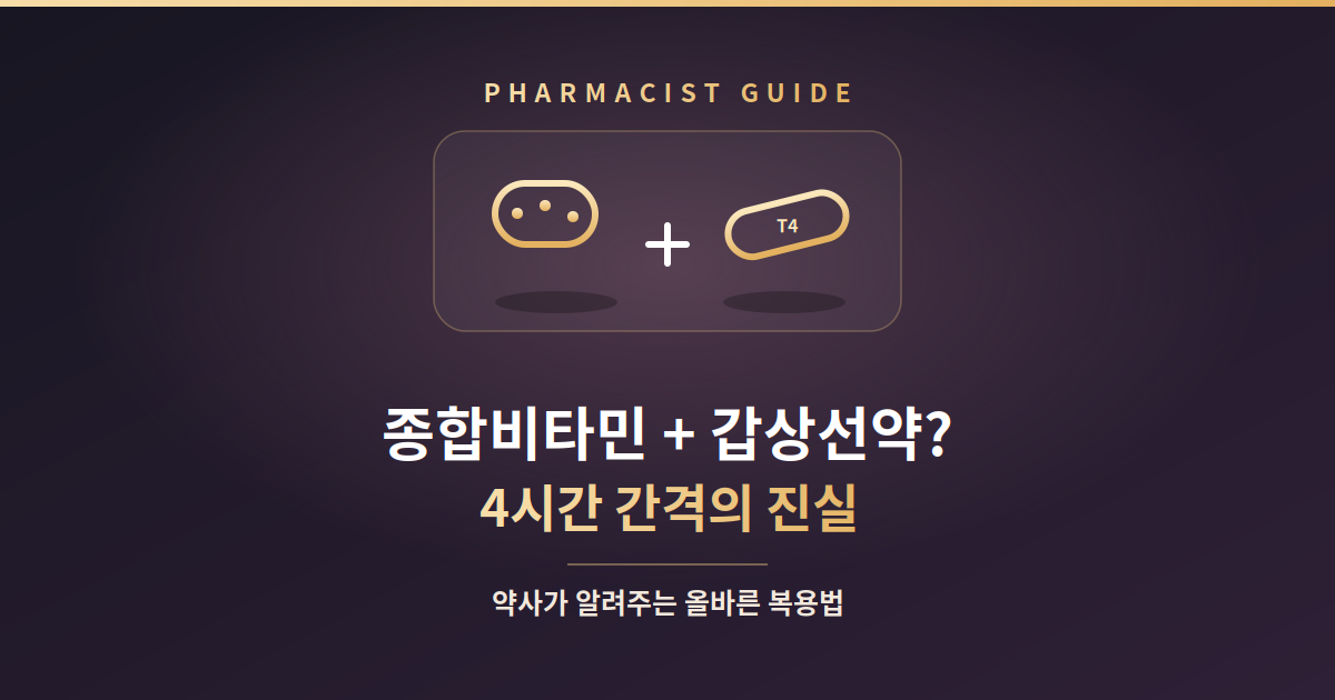 종합비타민과 갑상선약, 4시간 간격을 지켜야 하는 이유 썸네일